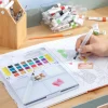 Set 24 de pintura acuarelas metálicas con pinceles