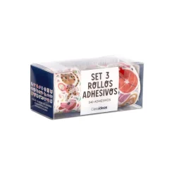 Set de 3 rollos de stickers con diseño