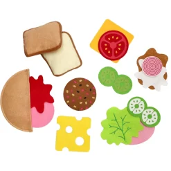 Set de sandwich textil de juguete