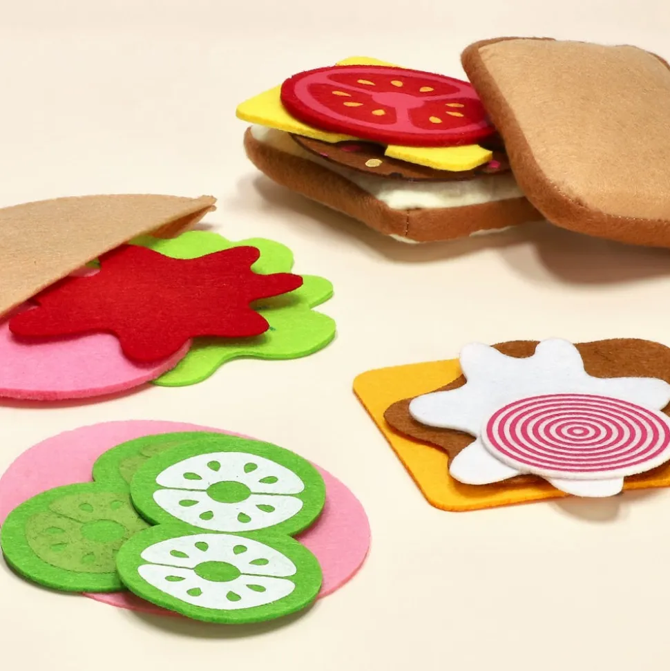 Set de sandwich textil de juguete