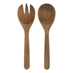 Set de servicio para ensalada de madera 28x7x2,5 cm