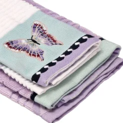 Set de 2 toallas de visita algodón bordado 70x40 cm