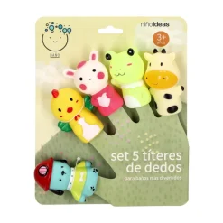 Set de 5 títeres de dedos