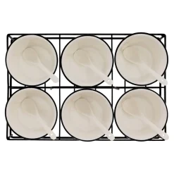 Set de vasos para postre de porcelana