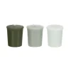 Set de 3 velas votivas aroma té verde 4,5x4,9 cm