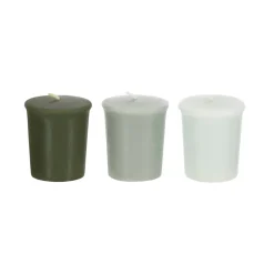 Set de 3 velas votivas aroma té verde 4,5x4,9 cm