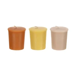 Set de 3 velas votivas aroma vainilla 4,5x4,9 cm