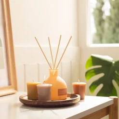Set de 3 velas votivas aroma vainilla 4,5x4,9 cm