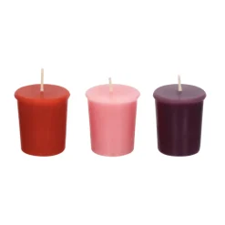 Set de 3 velas votivas olor vainilla 4,5x4,9 cm