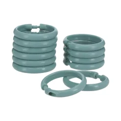 Set 12 ganchos de plástico para cortina de baño