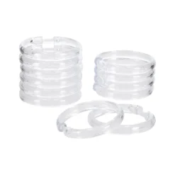 Set 12 ganchos de plástico para cortina de baño