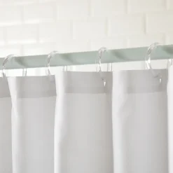 Set 12 ganchos de plástico para cortina de baño