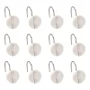 Set 12 ganchos de resina para cortina de baño