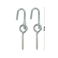 Set 2 ganchos para instalar hamacas 7,7x18 cm