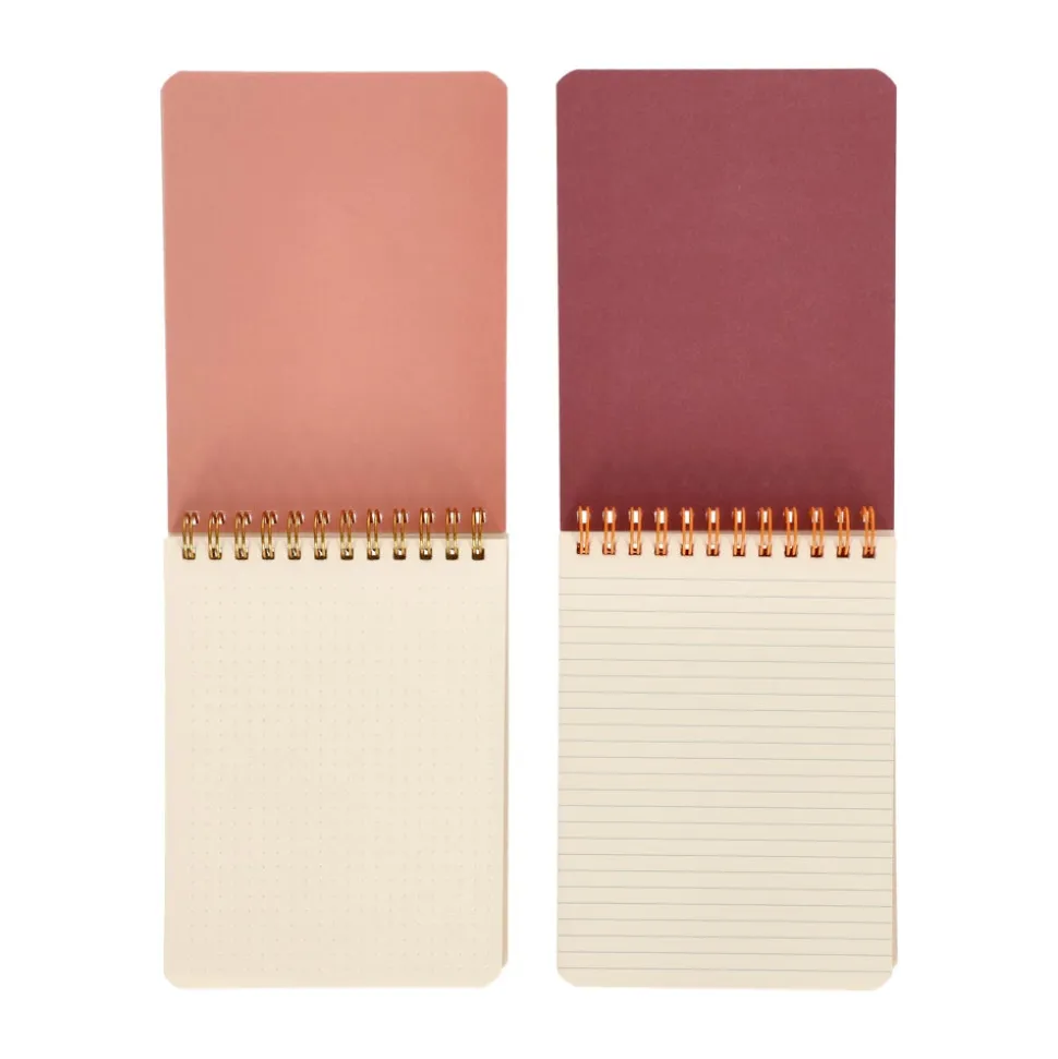 Set 2 libretas espiral 80 hojas 11x16 cm