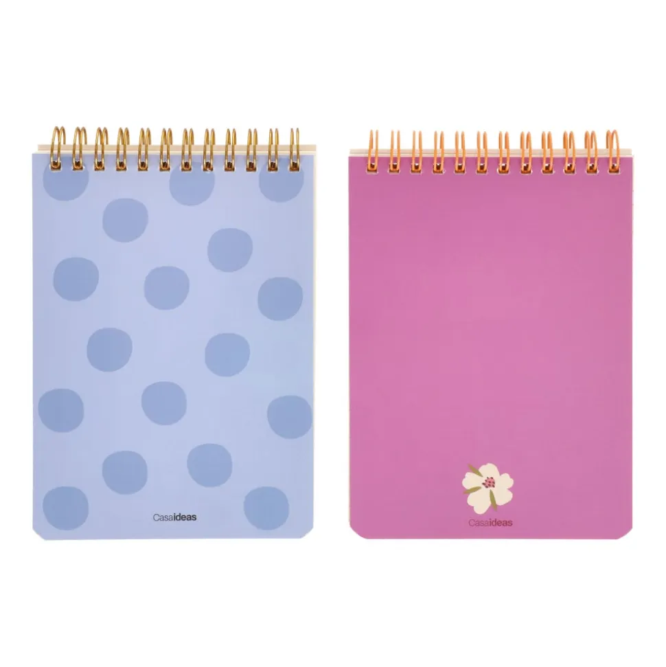Set 2 libretas espiral 80 hojas 11x16 cm