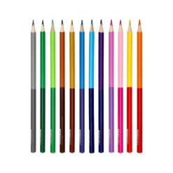 Set 12 lápices bicolor de madera