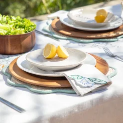 Set 4 servilletas bordadas Altezzo 40x40 cm