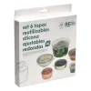 Set 6 tapas reutilizables de silicona