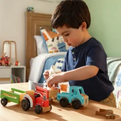 Set tractor de madera