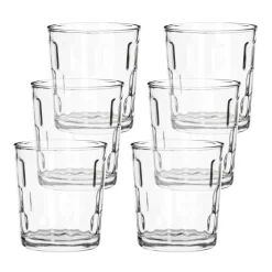 Set 6 vasos bajos de vidrio 265 ml