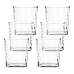 Set 6 vasos bajos de vidrio 265 ml