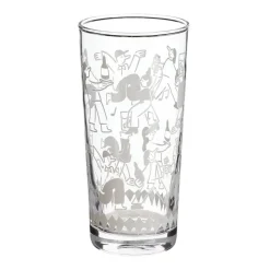 Set 4 vasos de vidrio con diseño 425 ml