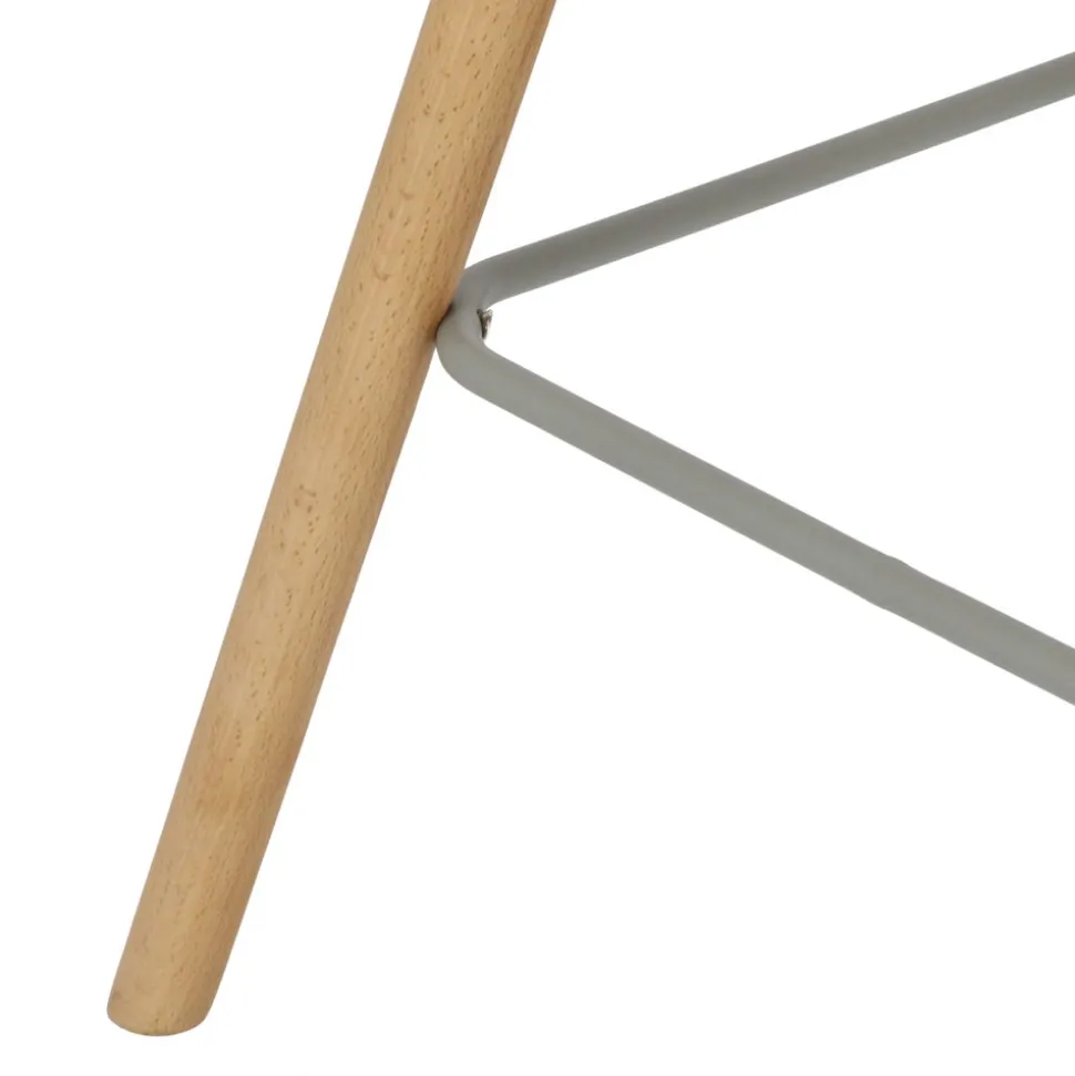 Silla Alta PP con patas de madera