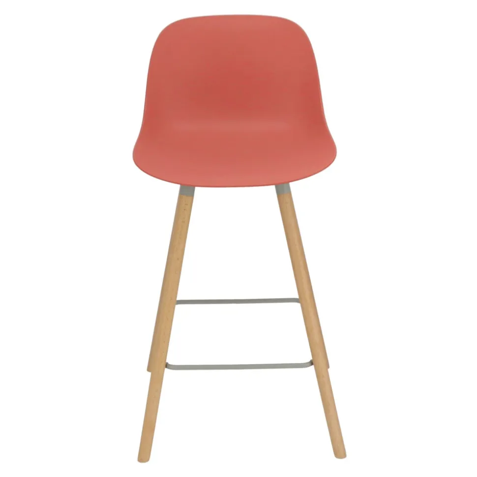 Silla Alta PP con patas de madera