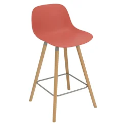 Silla Alta PP con patas de madera