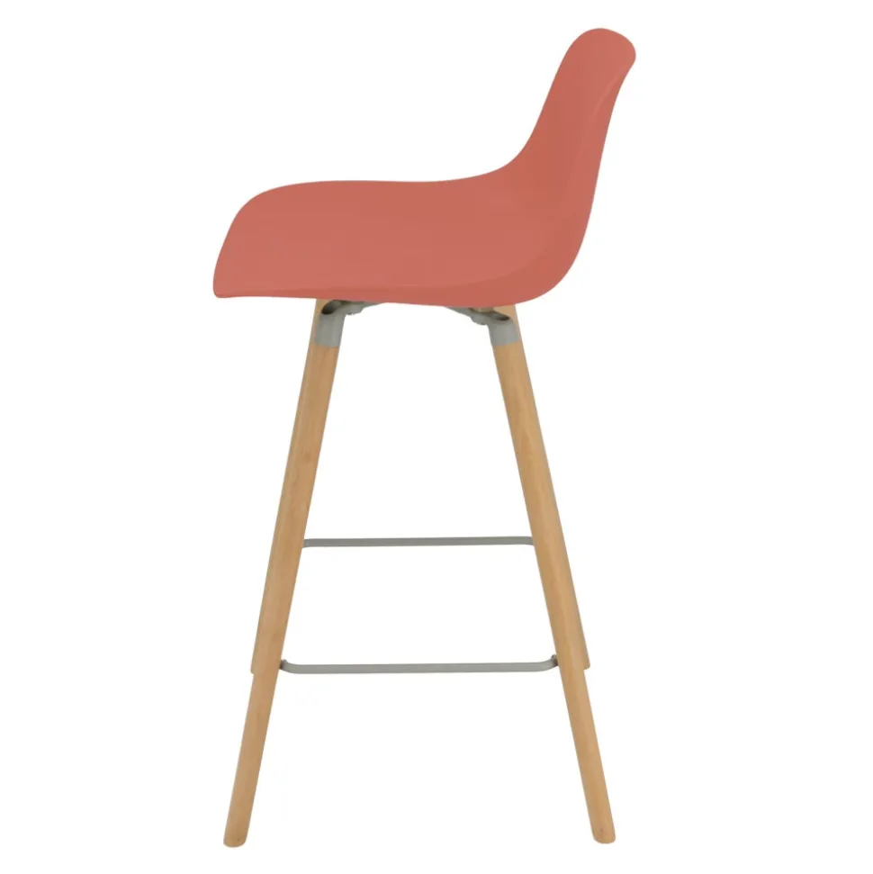 Silla Alta PP con patas de madera