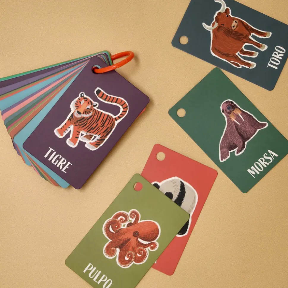 28 tarjetas con animales para niños