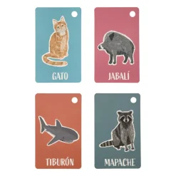 28 tarjetas con animales para niños