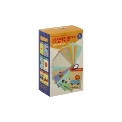 28 tarjetas con transportes y objetos para niños
