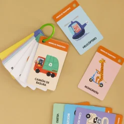 28 tarjetas con transportes y objetos para niños