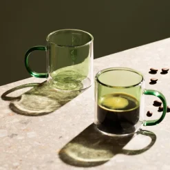 Taza de café de vidrio doble muro 120 ml