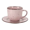 Taza de té con plato rústico 220 ml