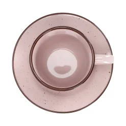 Taza de té con plato rústico 220 ml