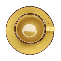 Taza de té con plato rústico 220 ml