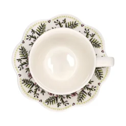 Taza y plato con diseño floral 275 ml