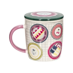 Tazón estampado de cerámica con infusor 390 ml