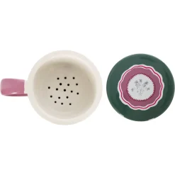 Tazón estampado de cerámica con infusor 390 ml