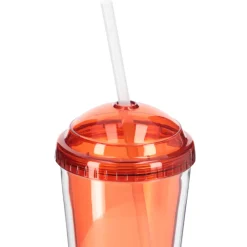 Vaso con tapa y bombilla 480 ml