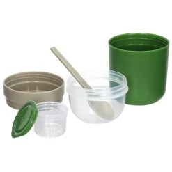 Vaso contenedor con cuchara para la colación