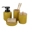 Vaso de plástico y bambú para el baño