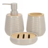 Vaso de plástico y bambú para el baño