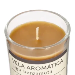 Vela con contenedor de vidrio higo bergamota 5,6x6,5 cm