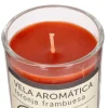 Vela con contenedor de vidrio toronja frambuesa 5,6x6,5 cm