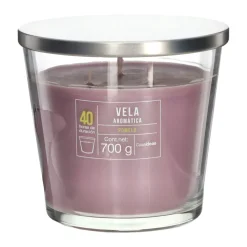 Vela con contenedor de vidrio pomelo 14x13 cm