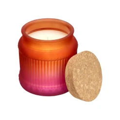 Vela de vidrio con degrade pomelo
